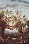 Jakob Philipp Hackert Der Herbst: Weinlese und Blick auf Sorrent den Golf und die Inseln oil painting picture wholesale